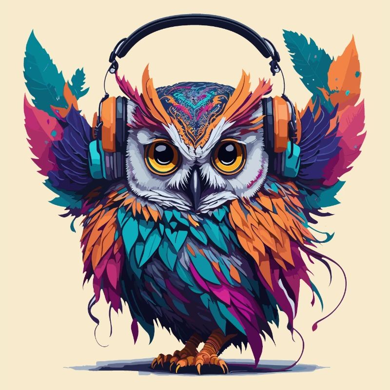 Kopfhörer Eule
