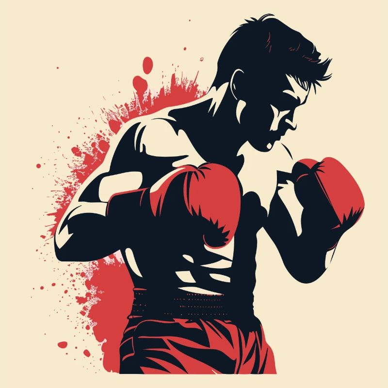 der Boxer in Rot
