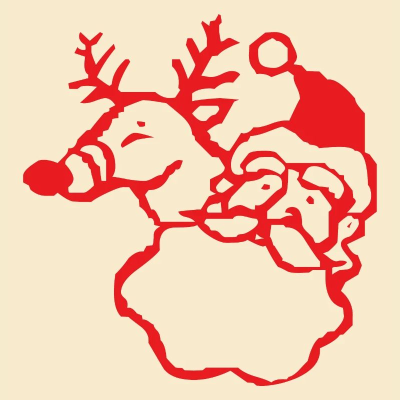 Weihnachtsmann Rentier