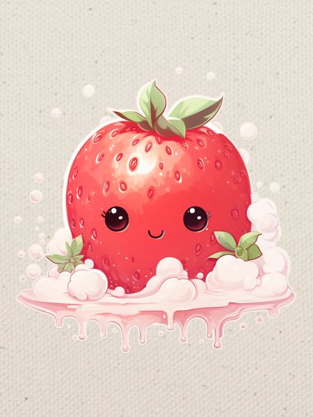 Erdbeere Kawaii