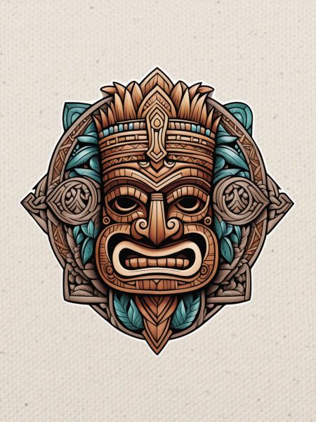 Tiki Beach - Polynesien Statue