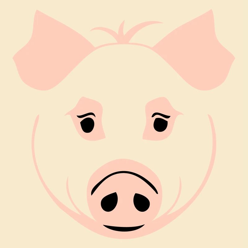 Schwein im Comic Stil