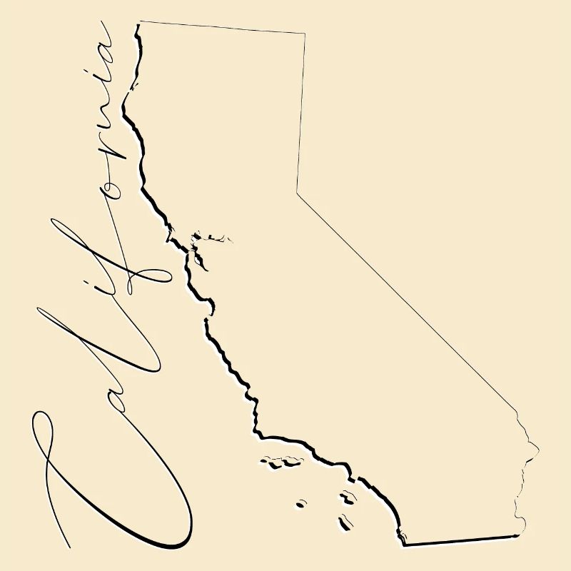 California (USA) | Map | Shadow Script