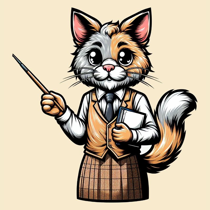 Professeur de chat mignon