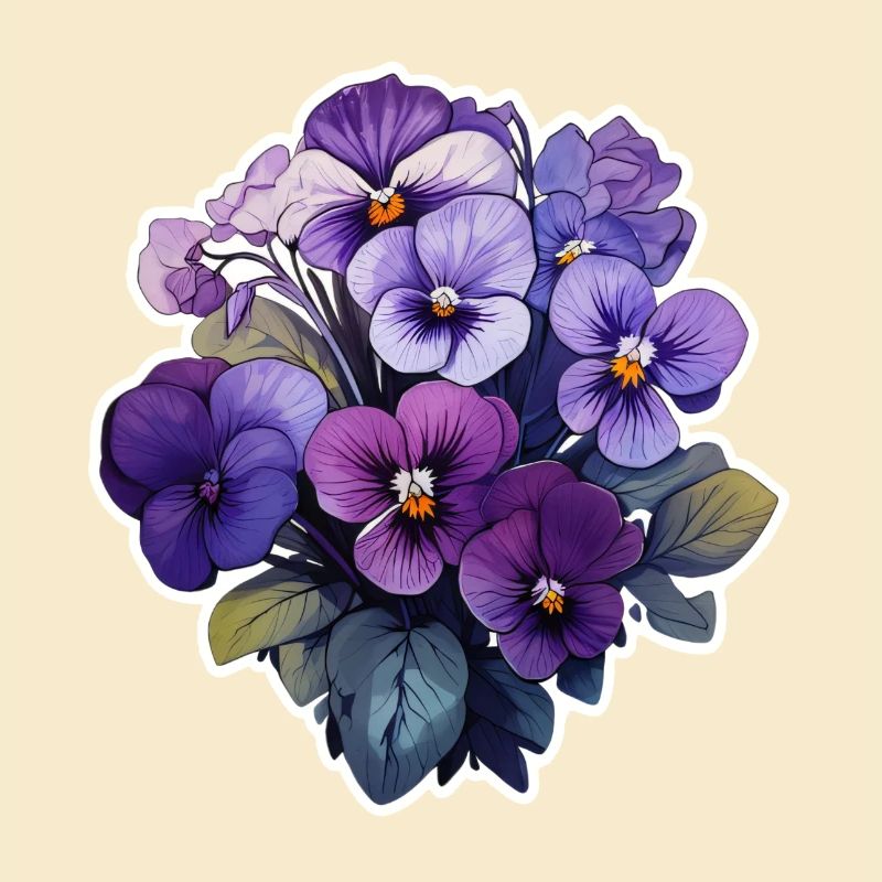 Pensée beaucoup de fleurs