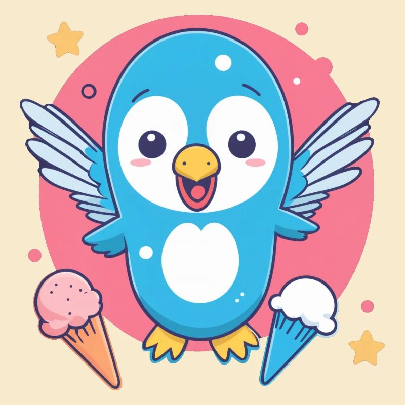 Vogel liebt Eis