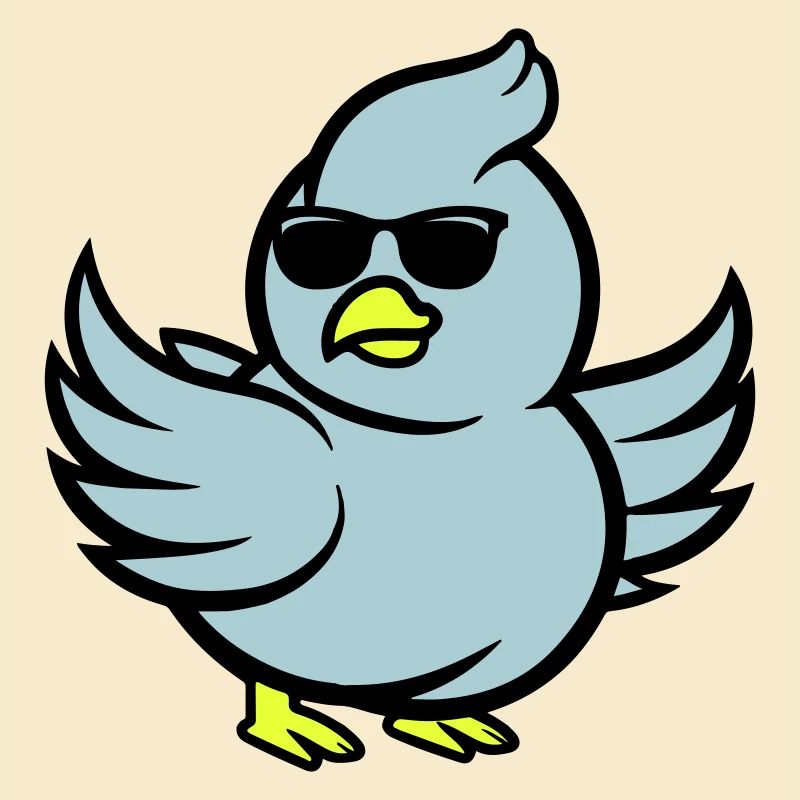taube comic sonnenbrille