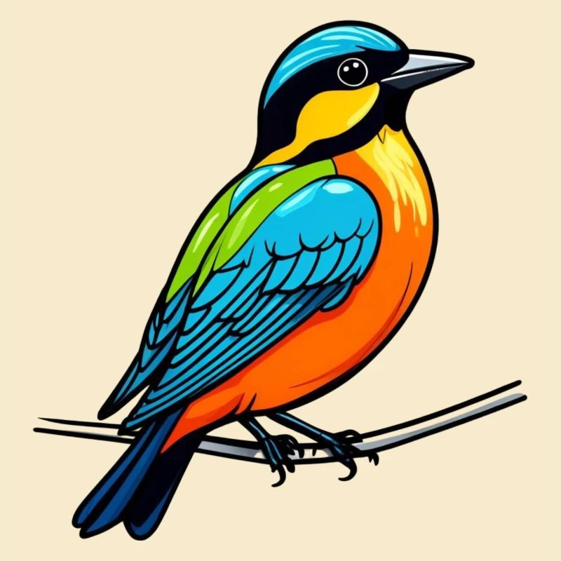 Vogel der auf einen ast Steht