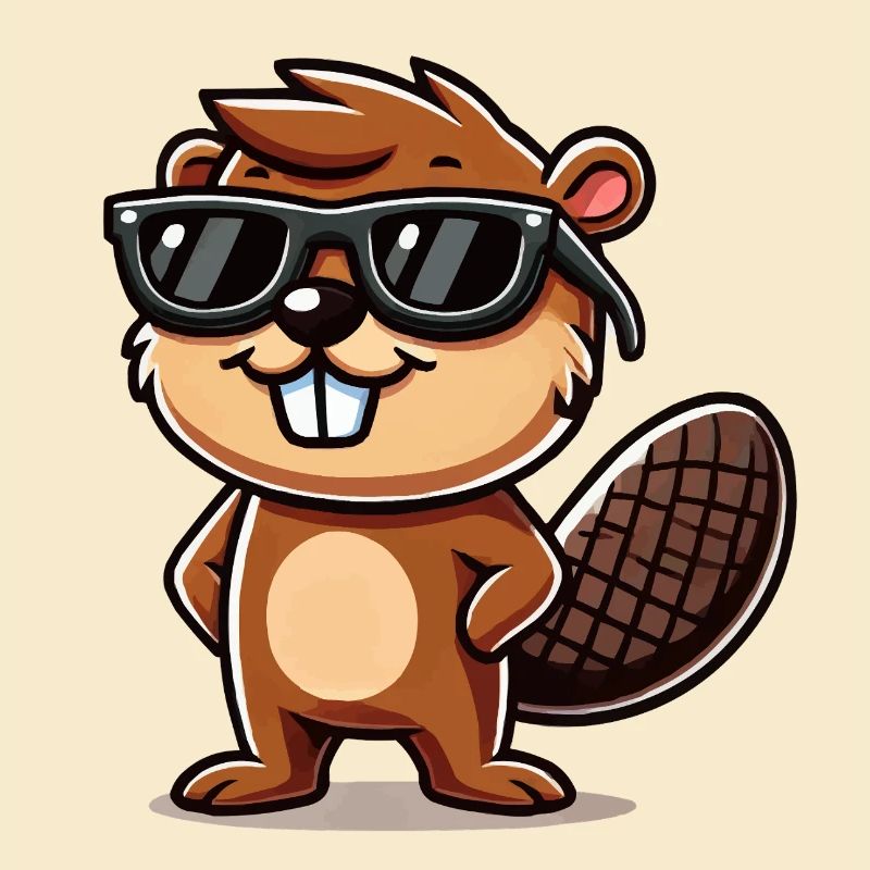 biber comic sonnenbrille