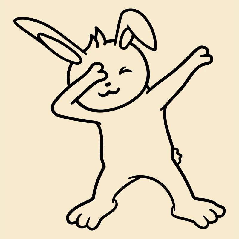 Hase Dabbing Dab Dance Pose Tanzen Party Feiern