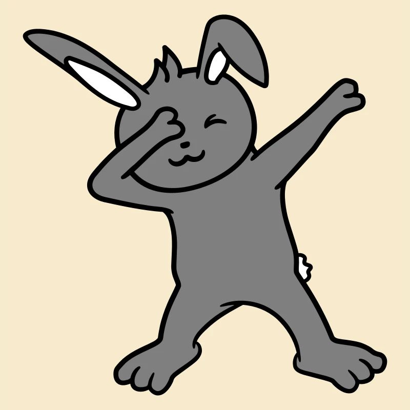 Bunny Dabbing Dab Dance Pose Dancing Party Celebrate