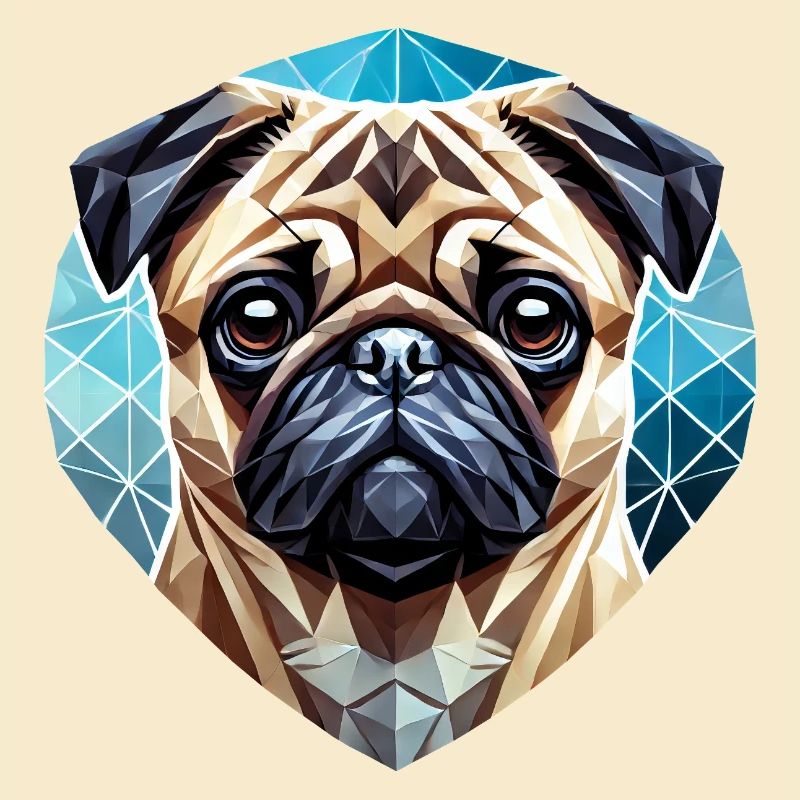 Pug Face Geometry Art