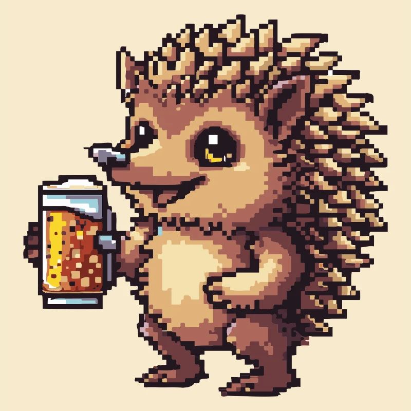 Igel Pixel Bier