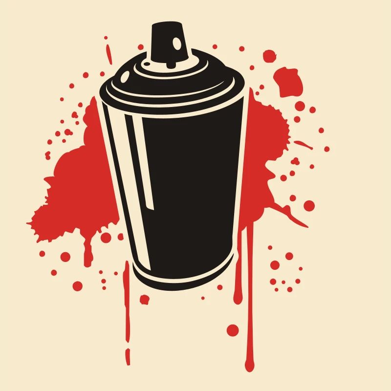 CAN SPRAYDOSE MIT FARBKLECKS