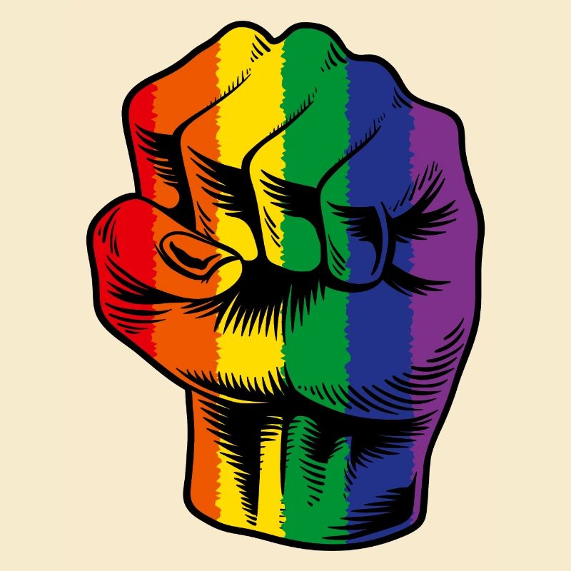 Regenbogen Faust LGBTQ Power