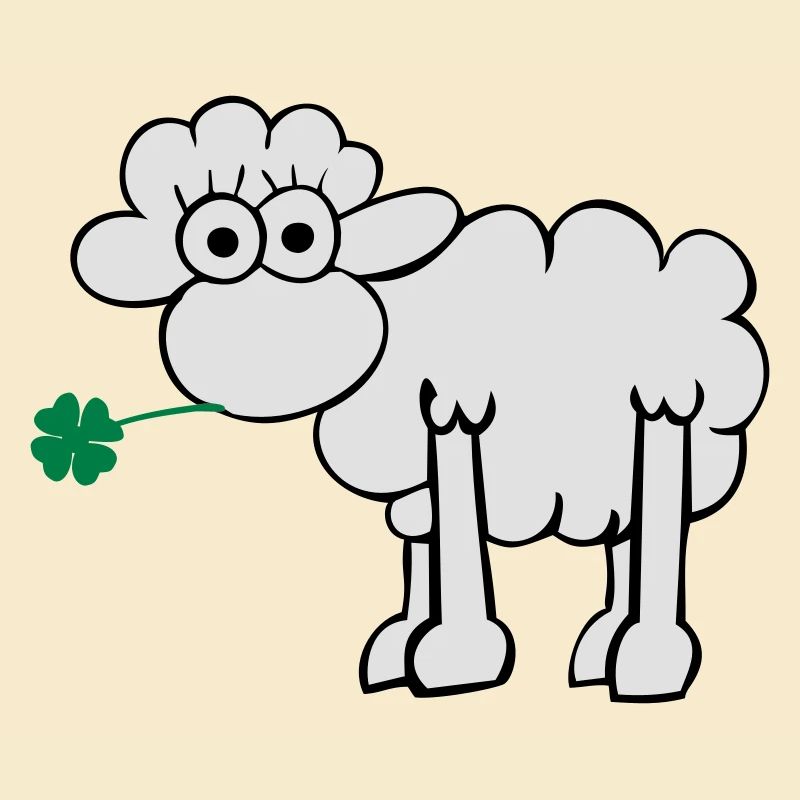Les moutons avec du trèfle