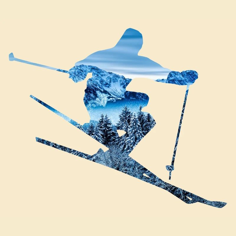 Skier mountain pattern