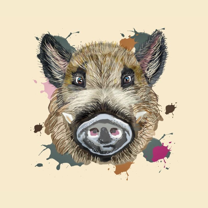 Kopf wilde Illustration