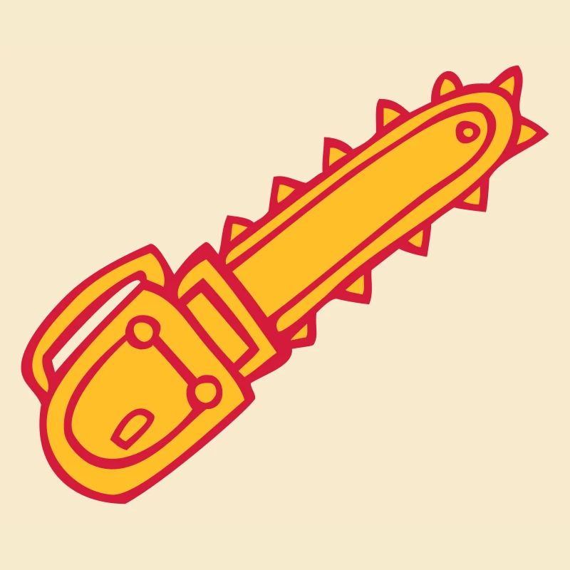 dessin chainsaw tronçonneuse outil scierie fun