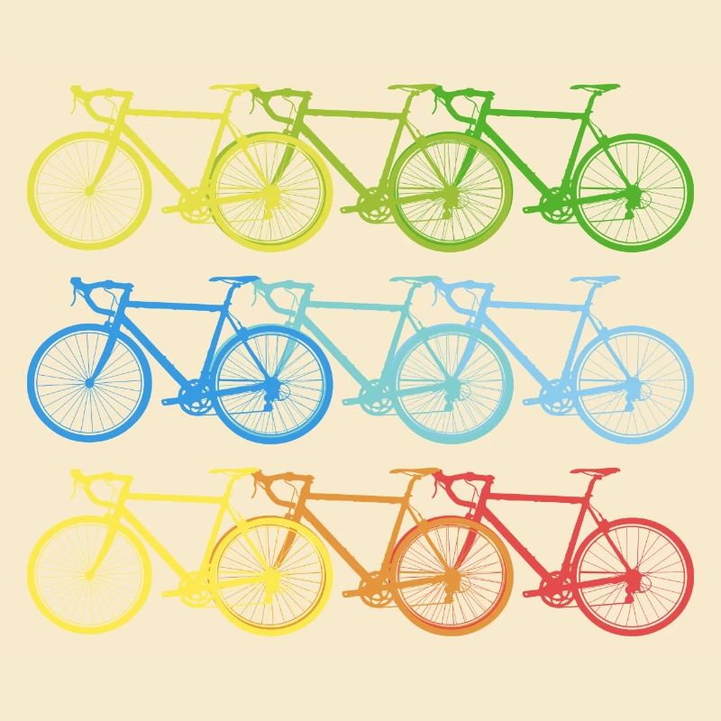 Bicycle colorful bikes cool art gift