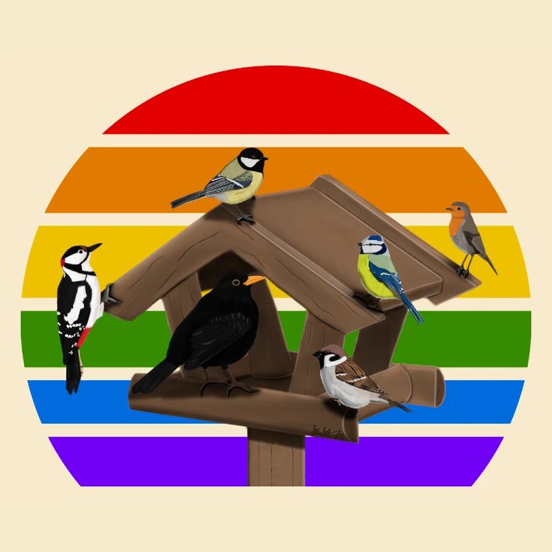 Vogelhaus Vogel Regenbogen Vielfalt Singvogel