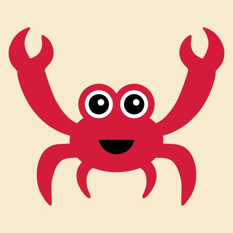Fröhliche Krabbe mit Kulleraugen