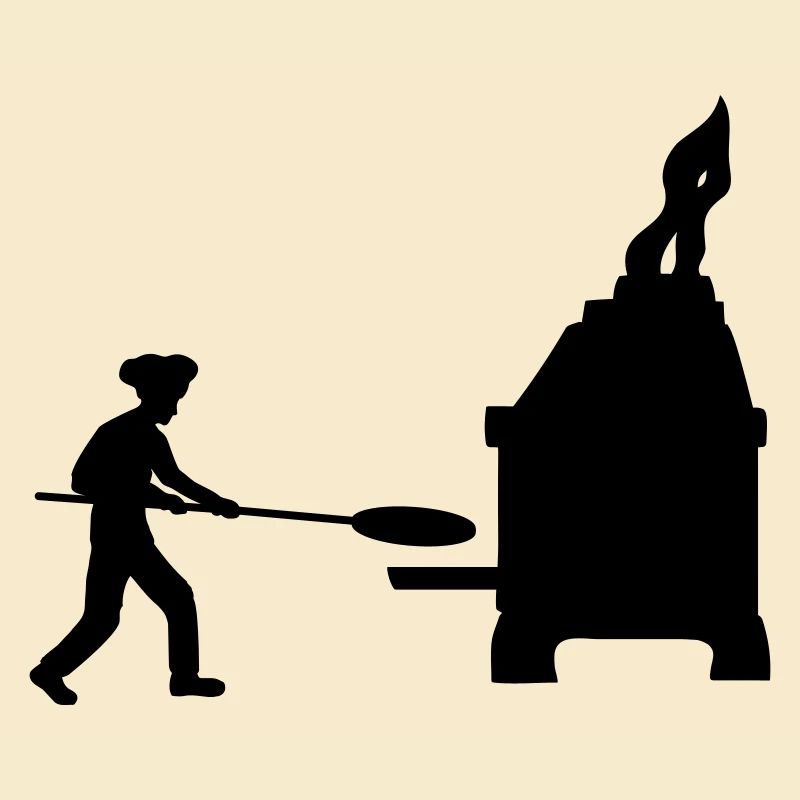 Silhouette Pizza Baker