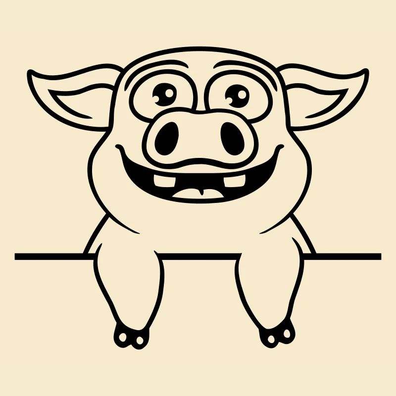 Witziges Stall Schwein Comic