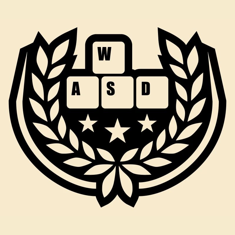 Computer WASD Lorbeerkranz Sterne