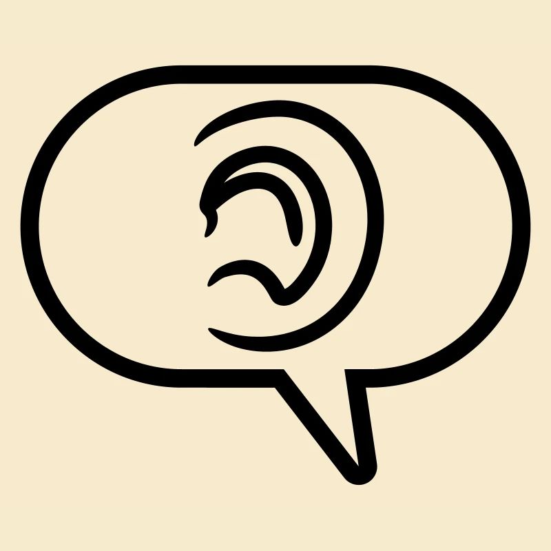 Ear Hear Symbol Speech Bubble
