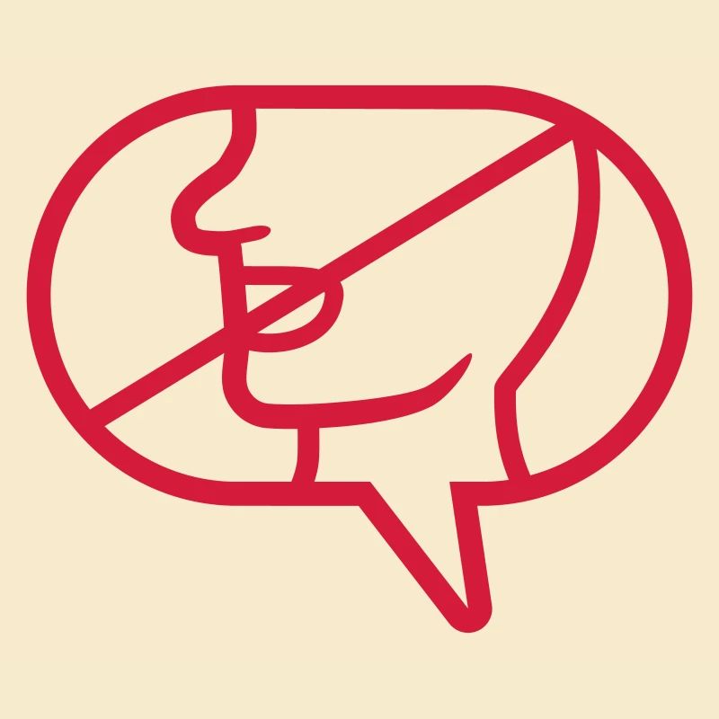 No Communicating Icon Speech Bubble