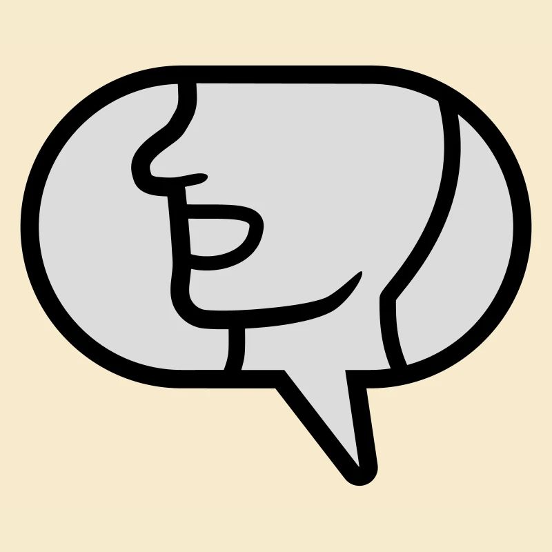 Communicate icon talk speech bubble
