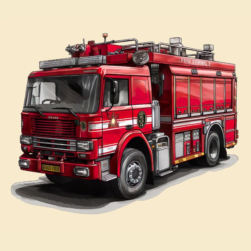 Mit dem Feuerwehrauto Brände bekämpfen