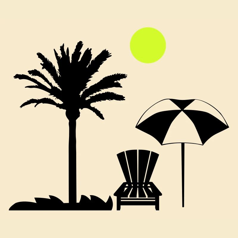 Palm Tree Deck Chair