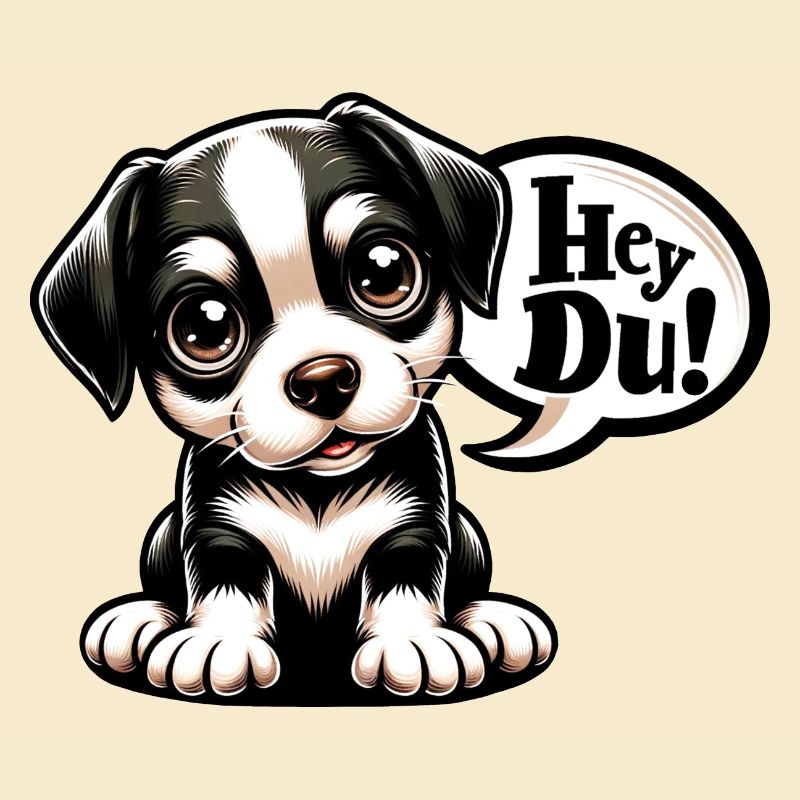 Süßer Welpe "Hey du!"