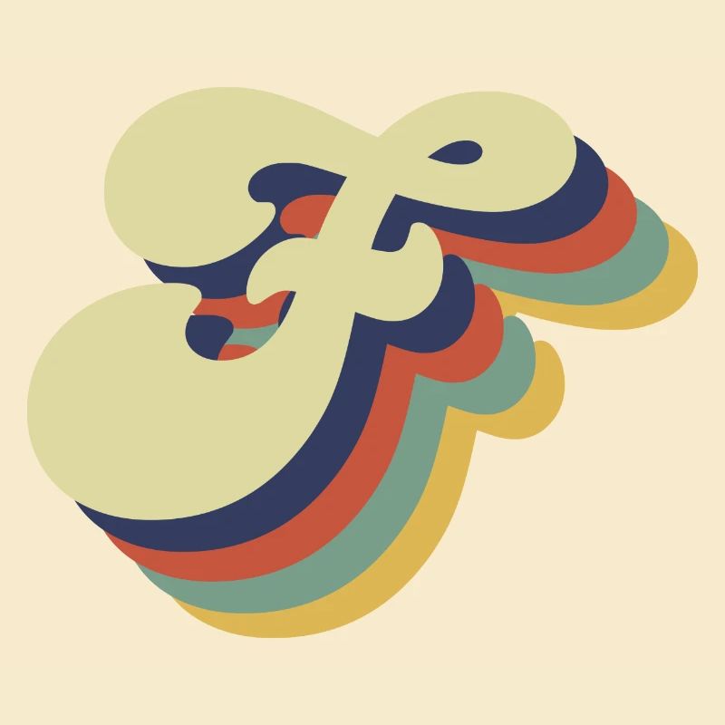 Retro-Buchstabe F
