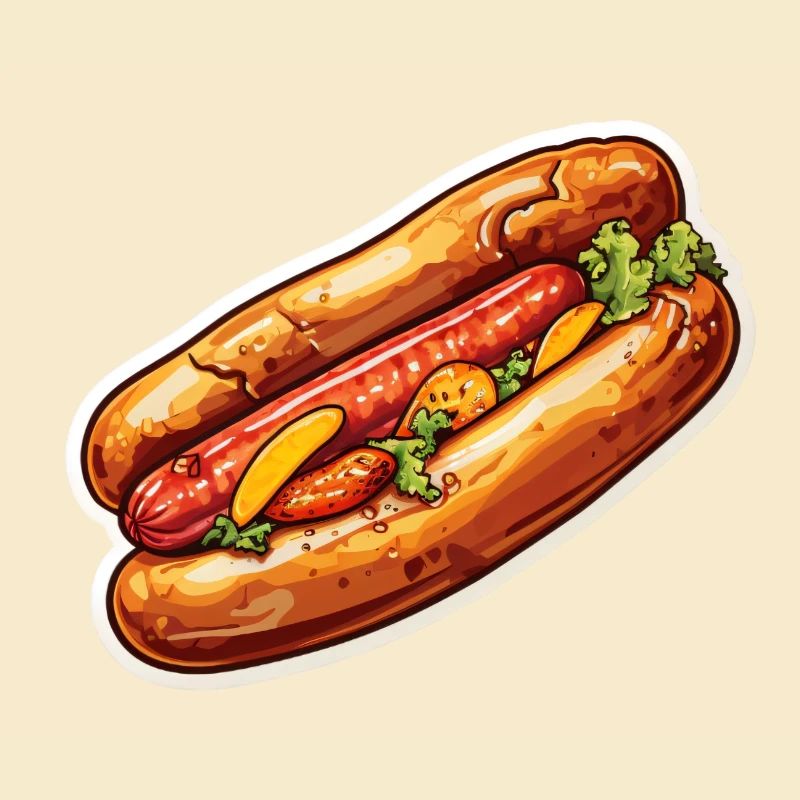 Bratwurst im Brötchen