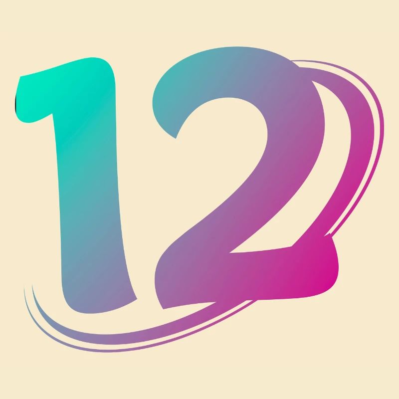 Number 12 multicolor