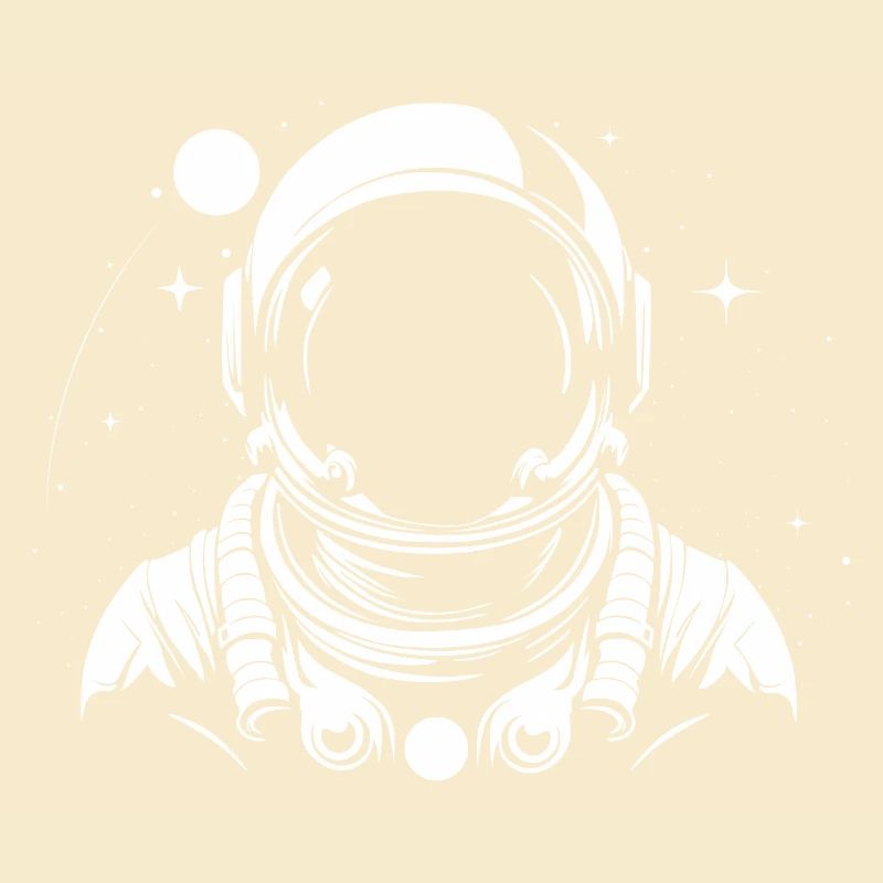 Astronaute Noir et Blanc