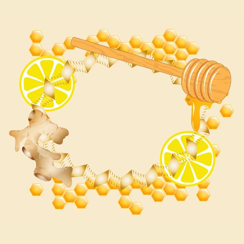 Ginger-Lemon-Honey Frame – Feel-Good Motif