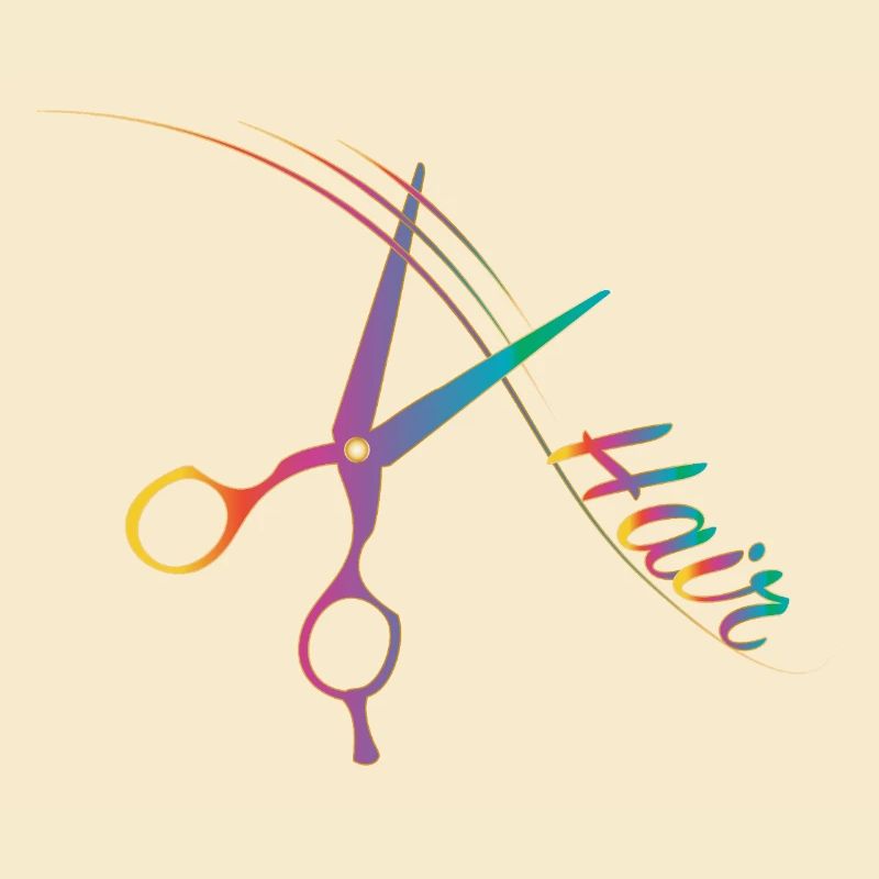 Ciseaux de coiffure colorés avec balançoire – style créatif
