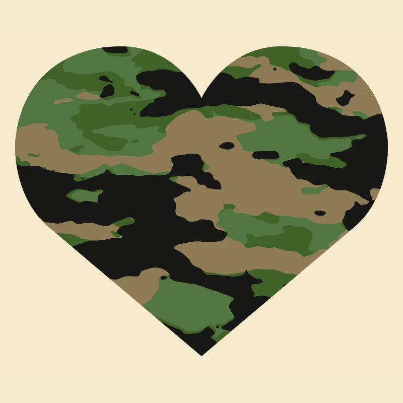 Conception de cœur camouflage