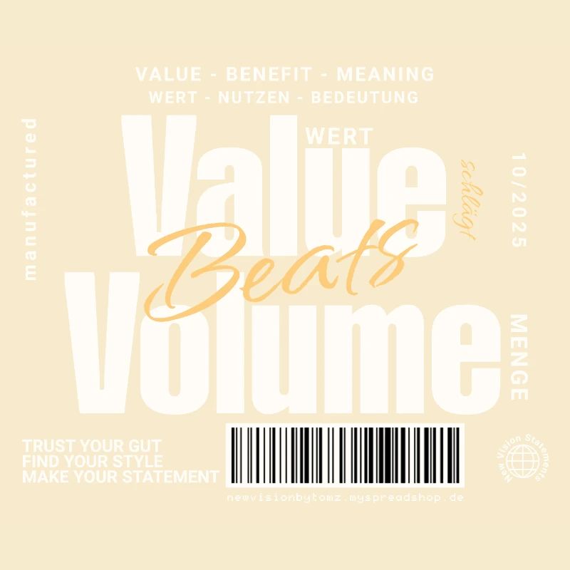 Value Beats Volume – Statement Design (Dark)