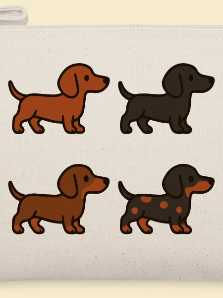 Ensemble d’illustrations de teckel mignon