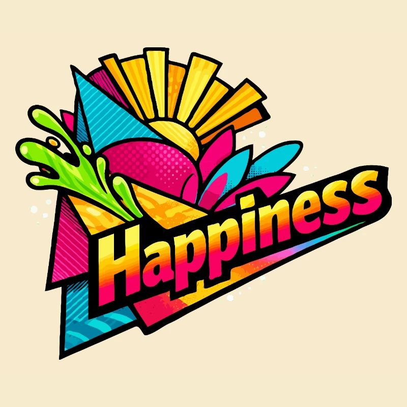 Happiness Burst Retro-Farben