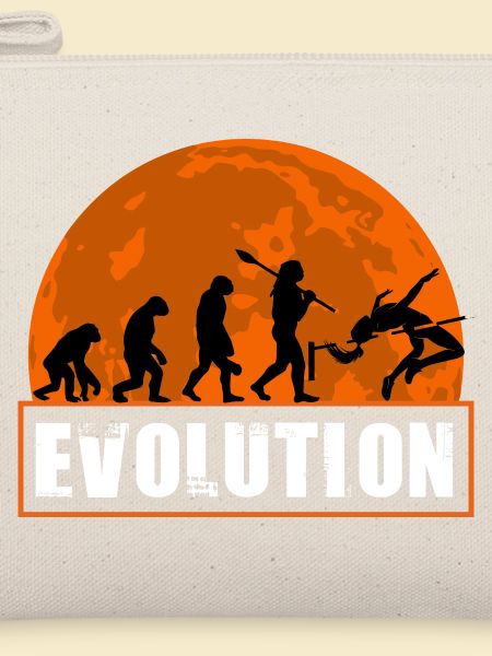 High Jumping Evolution Retro Athlete Silhouette