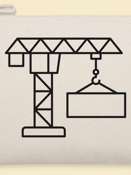 Tower Crane Line Icon Konstruktions-Hebesymbol