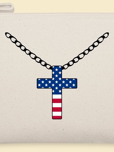 USA Flagge mit Kreuz