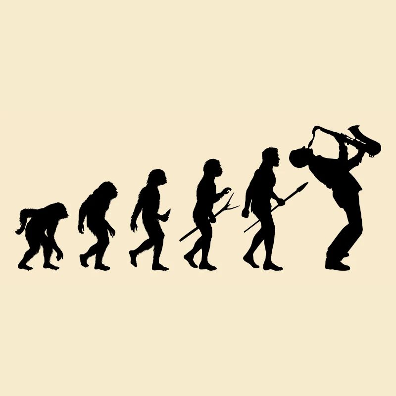 Saxophone Sax Player Saxophonist Evolution Funny