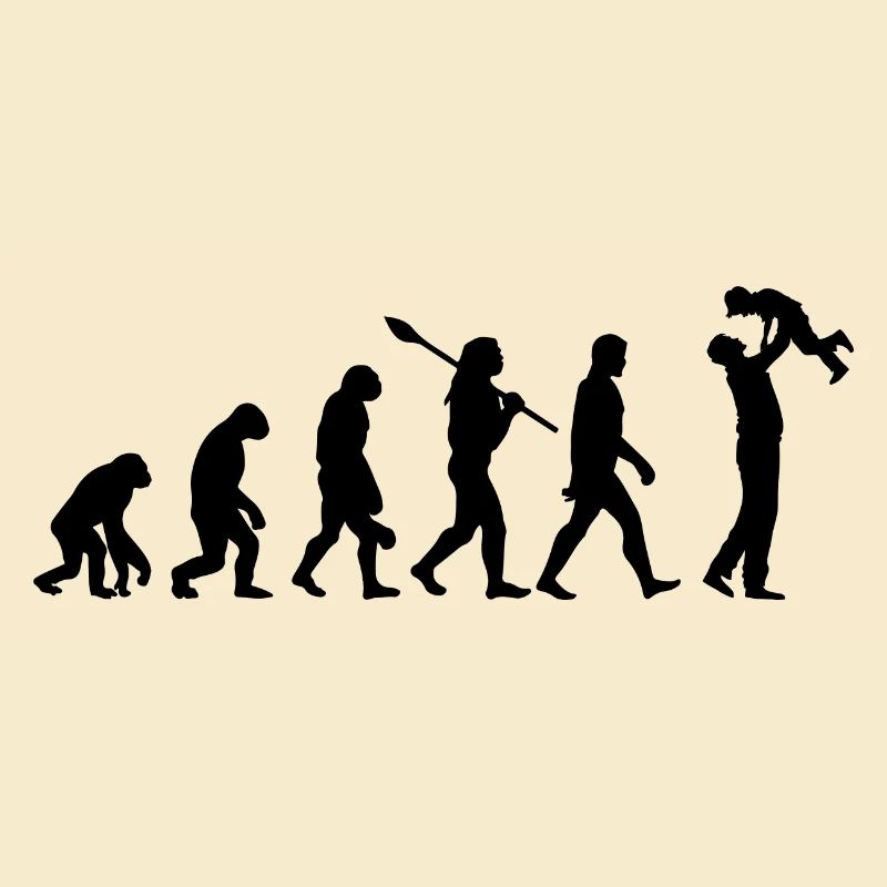 Die Evolution des Super Papa - Neues Papa-Geschenk